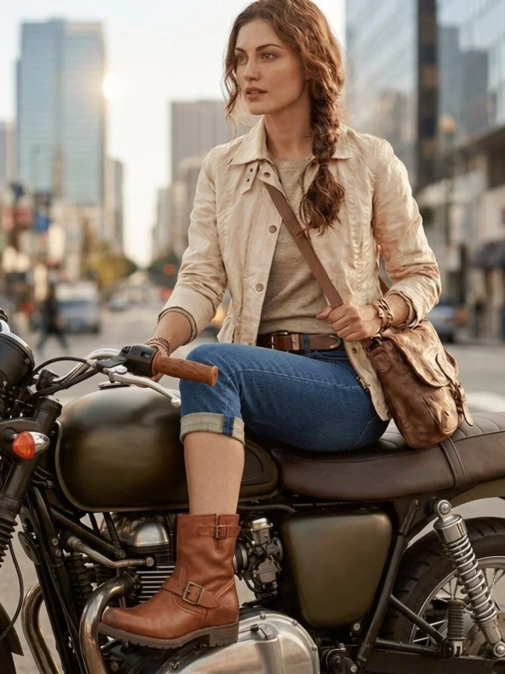 Frye 77515  Redwood Engineer Motorcycle Leather Womens Boot Size 71/2 B - Picture 2 of 11